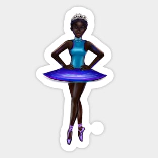 Ballerina Noor #4 - beautiful  black ballerina with corn rows Sticker